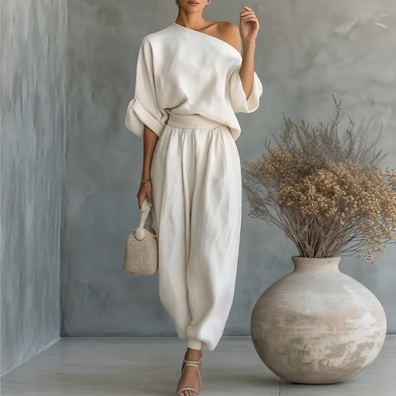 Camille Off-Shoulder Trouser Set — view 1