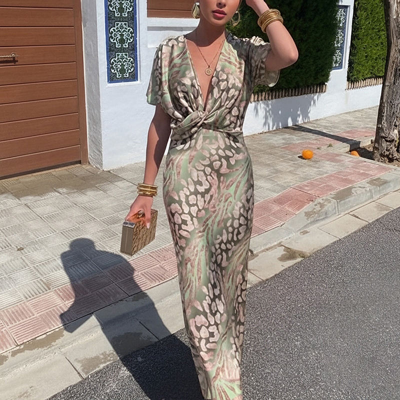 Nadia Printed Midi Dress — view 1