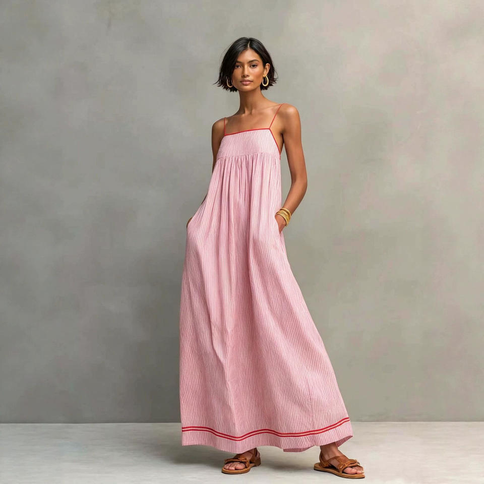 Serena Striped Maxi Dress — view 1