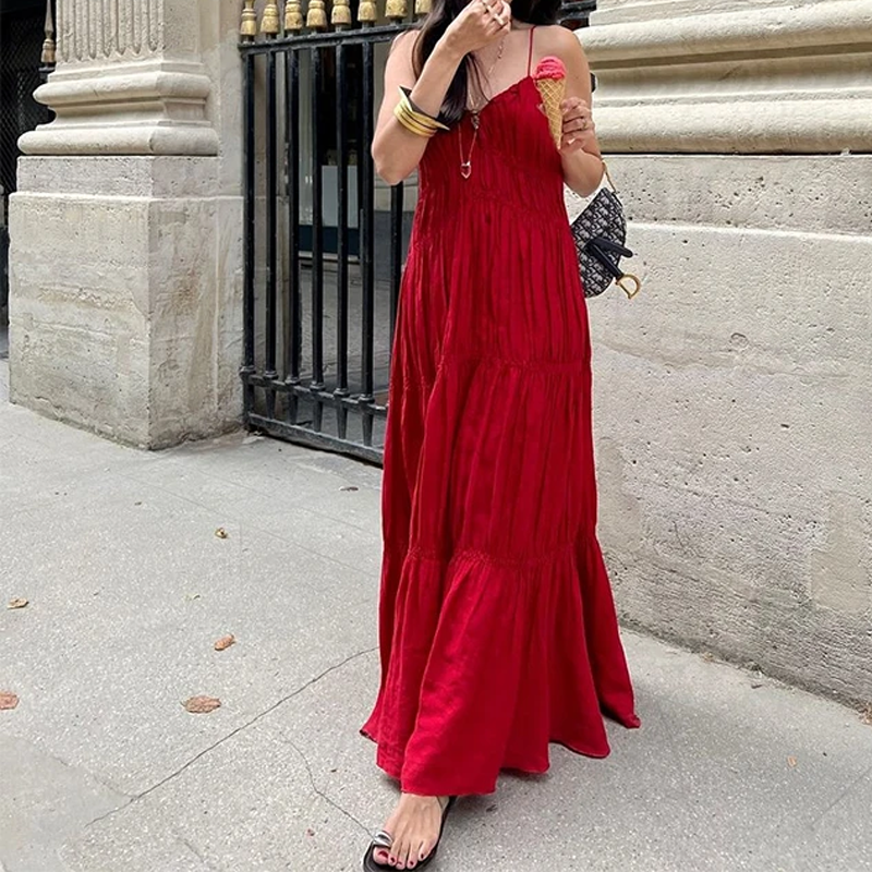 Coralie Pleated Maxi Dress — view 1