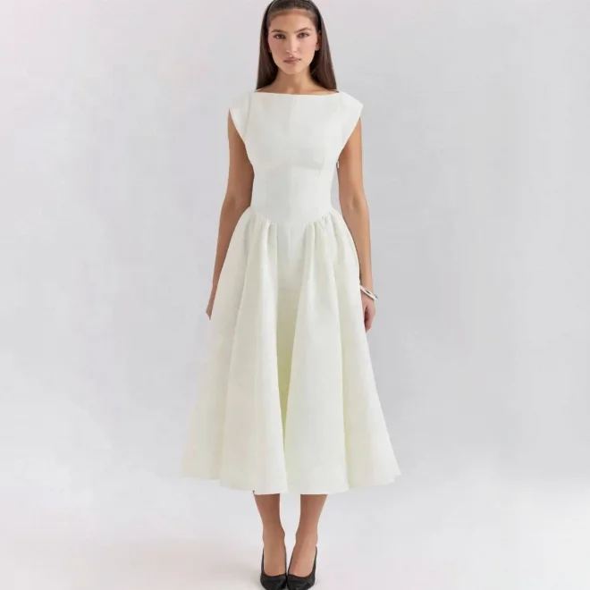 Aveline Sculpted Midi Dress — view 1
