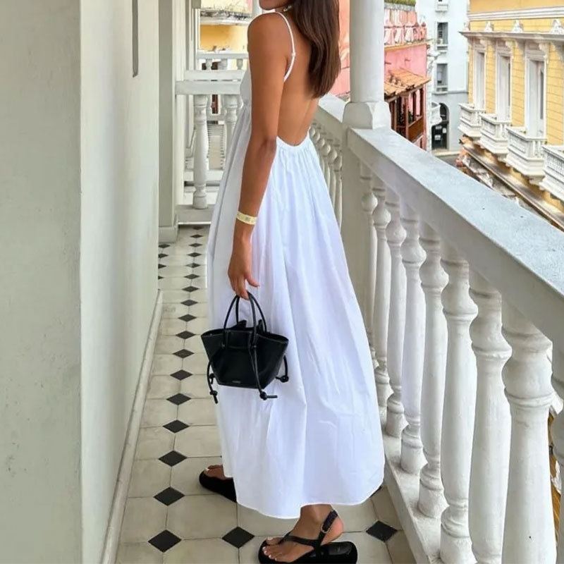 Blanca Open-Back Maxi Dress