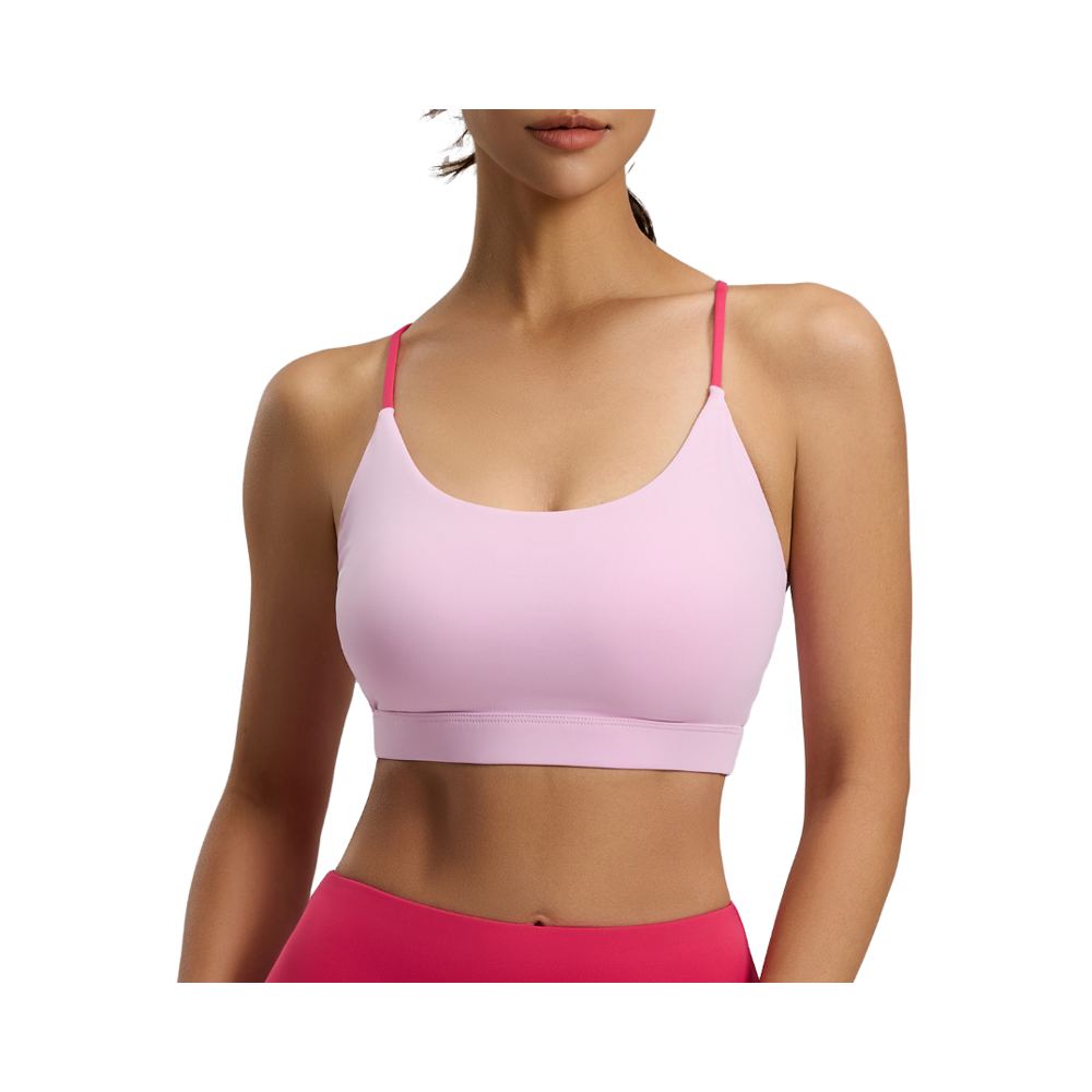 Blush Cross-Back Sports Bra — photo 1