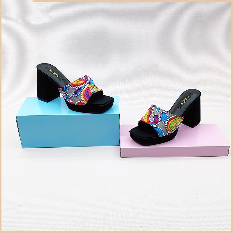 Frida Printed Platform Mules
