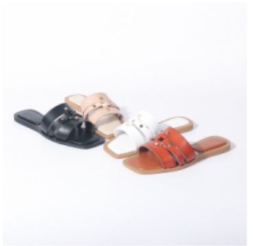 Mila Woven Flat Slides — photo 1