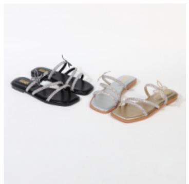 Stella Crystal Flat Slides