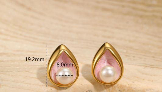 Perla Enamel Teardrop Earrings — photo 1