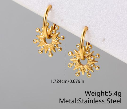 Sunburst Hoop Earrings