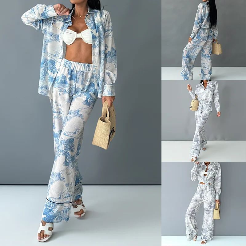 Azure Porcelain Trouser Set — photo 2
