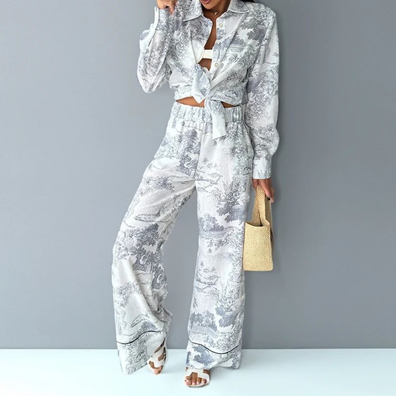 Azure Porcelain Trouser Set — photo 5