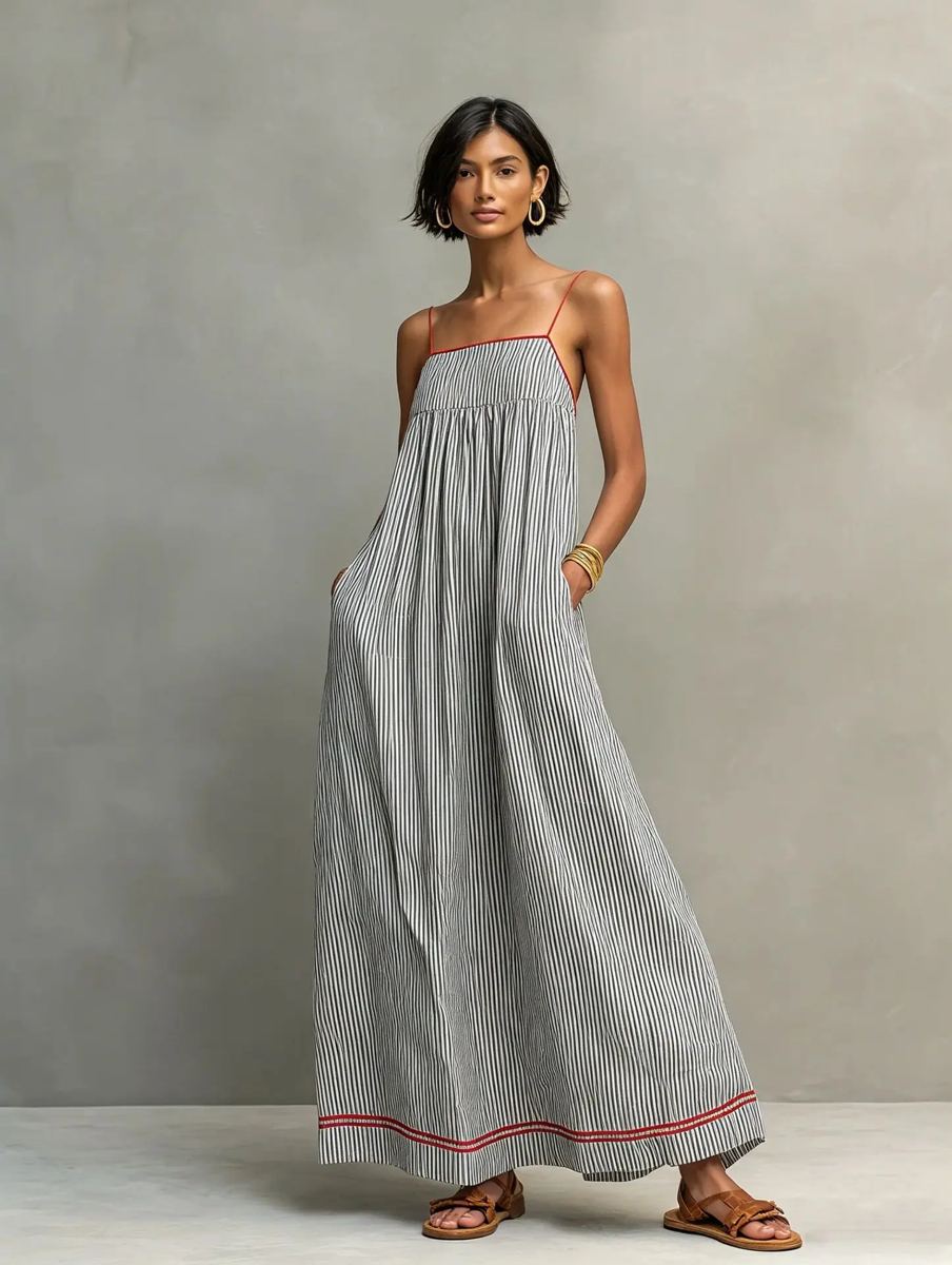 Serena Striped Maxi Dress — photo 6