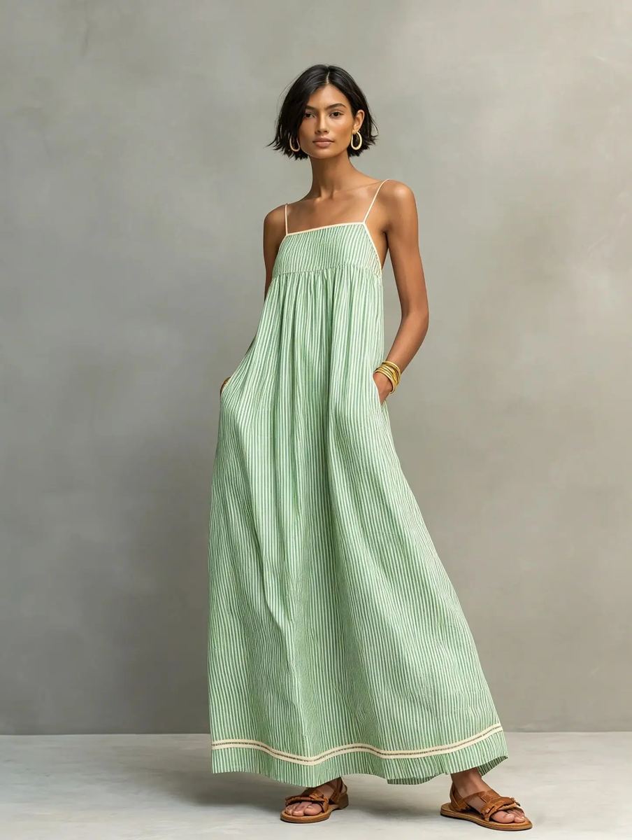 Serena Striped Maxi Dress — photo 9