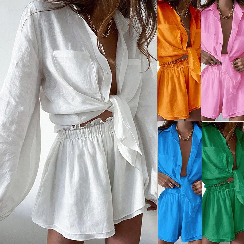 Daisy Puff-Sleeve Shorts Set — photo 2