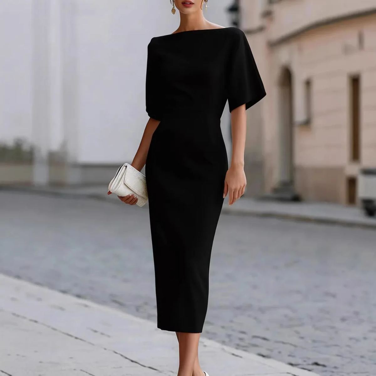 Vera Boat-Neck Midi Dress — photo 3