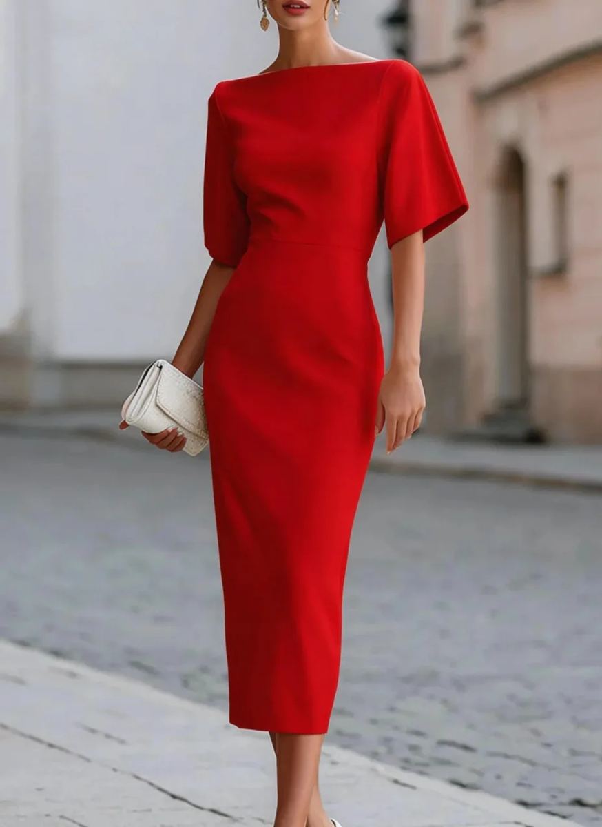 Vera Boat-Neck Midi Dress — photo 7