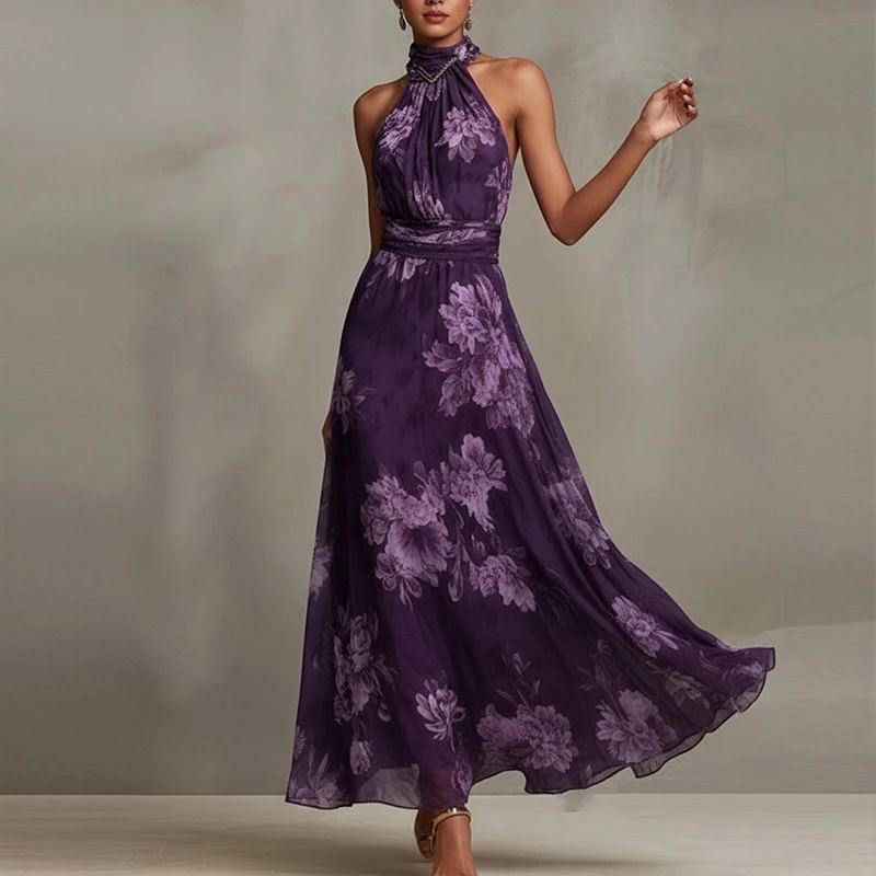 Ivy Botanical Halter Maxi Dress — photo 7