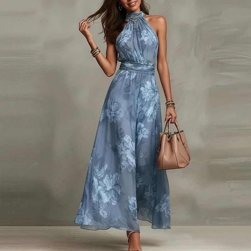 Ivy Botanical Halter Maxi Dress — photo 9