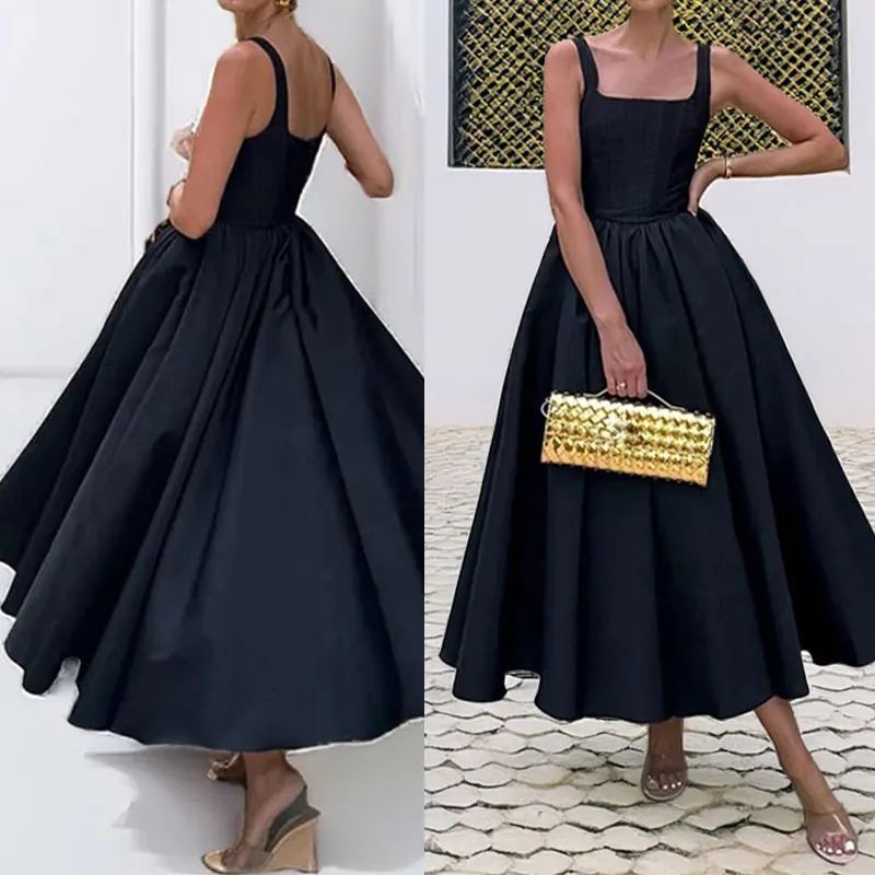 Ebony Square-Neck Midi Dress — photo 3