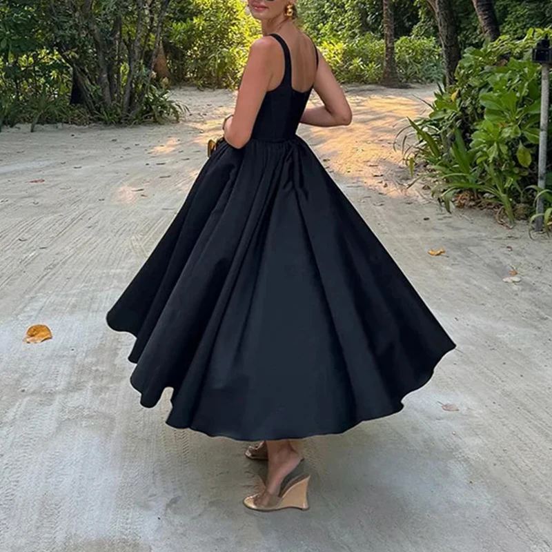 Ebony Square-Neck Midi Dress — photo 4