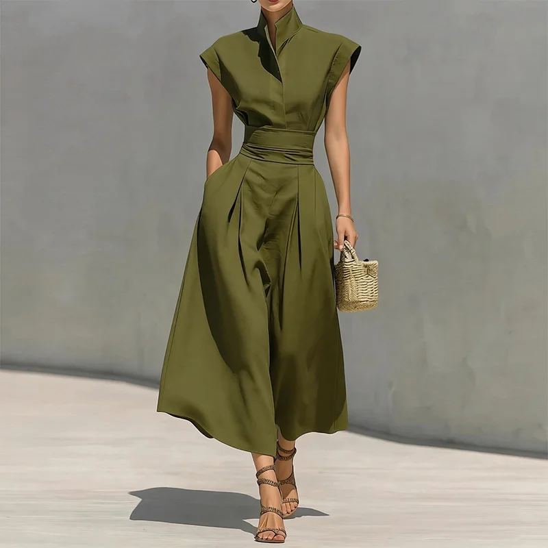 Amelia Stand-Collar Midi Dress — photo 10