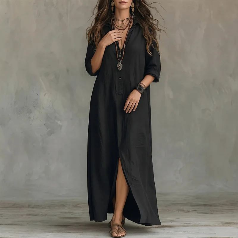 Sahara Relaxed Shirt Maxi Dress — photo 6