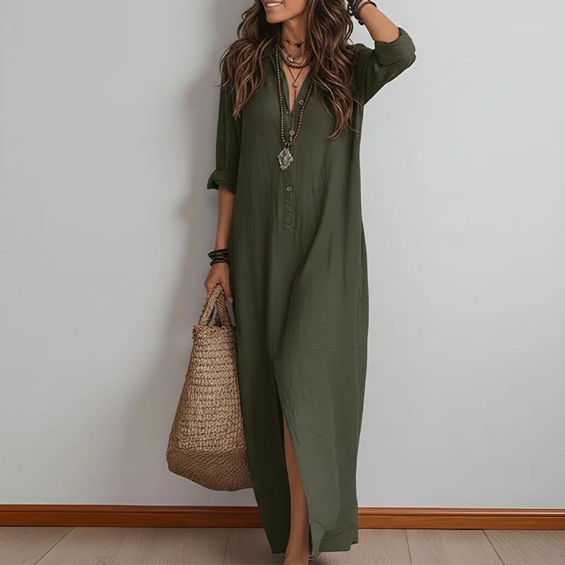 Sahara Relaxed Shirt Maxi Dress — photo 8
