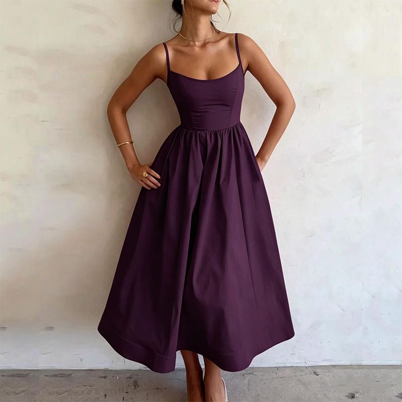 Rosa Square-Neck A-Line Midi Dress — photo 10
