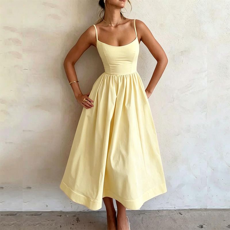 Rosa Square-Neck A-Line Midi Dress — photo 11