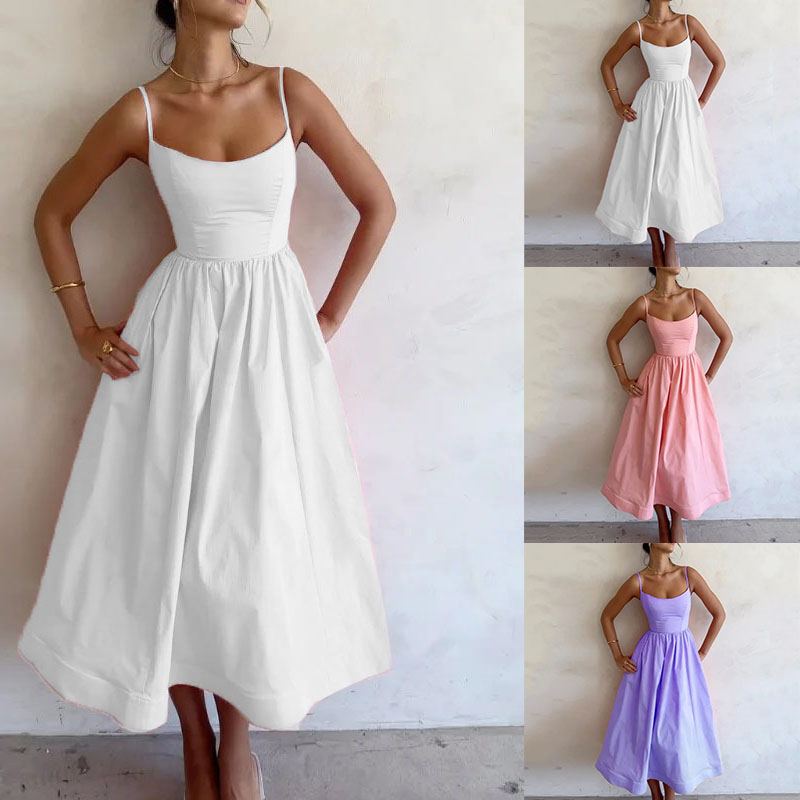 Rosa Square-Neck A-Line Midi Dress — photo 2