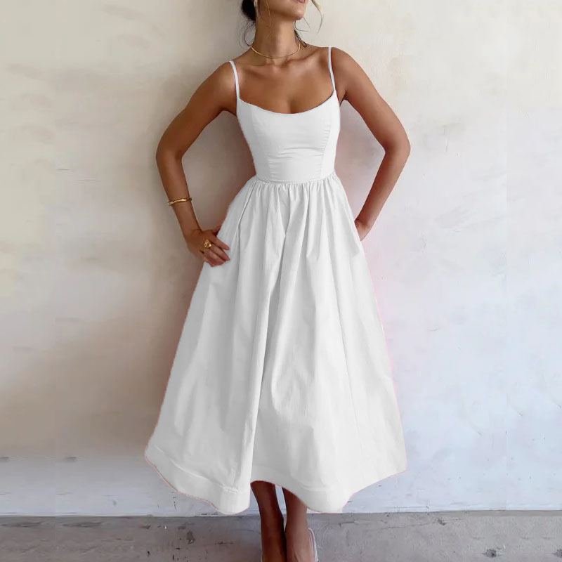 Rosa Square-Neck A-Line Midi Dress — photo 6