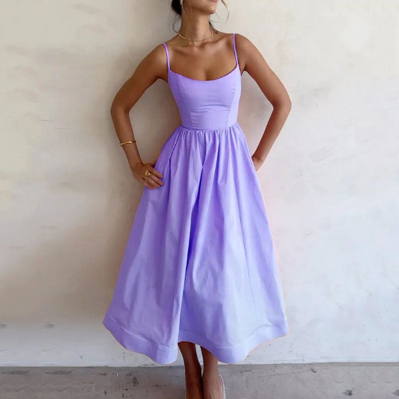 Rosa Square-Neck A-Line Midi Dress — photo 8