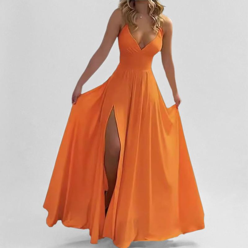 Nala V-Neck Slit Maxi Dress — photo 6