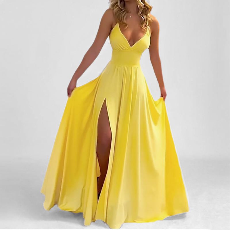 Nala V-Neck Slit Maxi Dress — photo 8