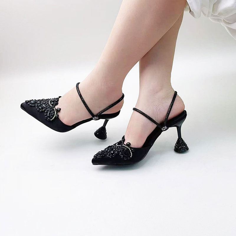 Aurora Crystal Slingback Heels — photo 5