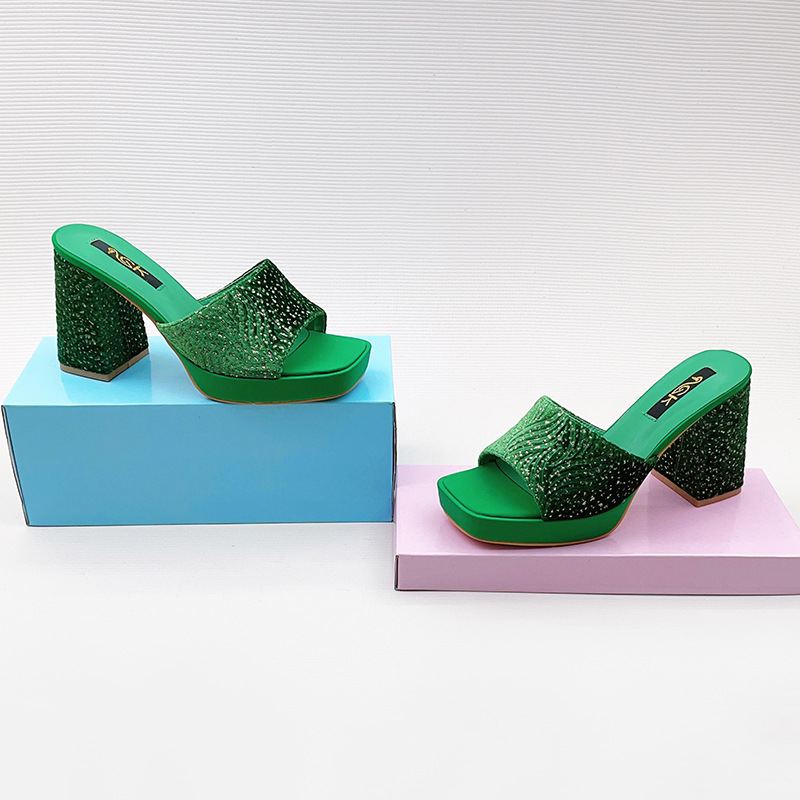 Brielle Sparkle Block-Heel Mules — photo 3