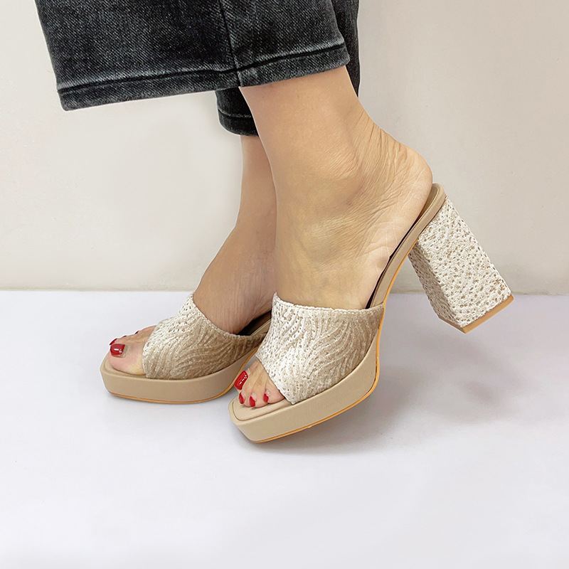 Brielle Sparkle Block-Heel Mules — photo 4