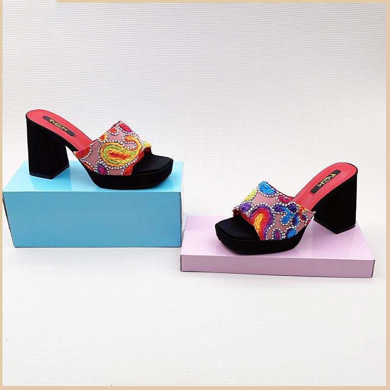 Frida Printed Platform Mules — photo 2