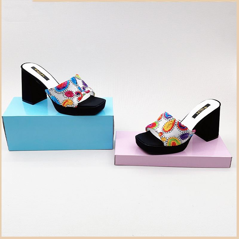 Frida Printed Platform Mules — photo 3