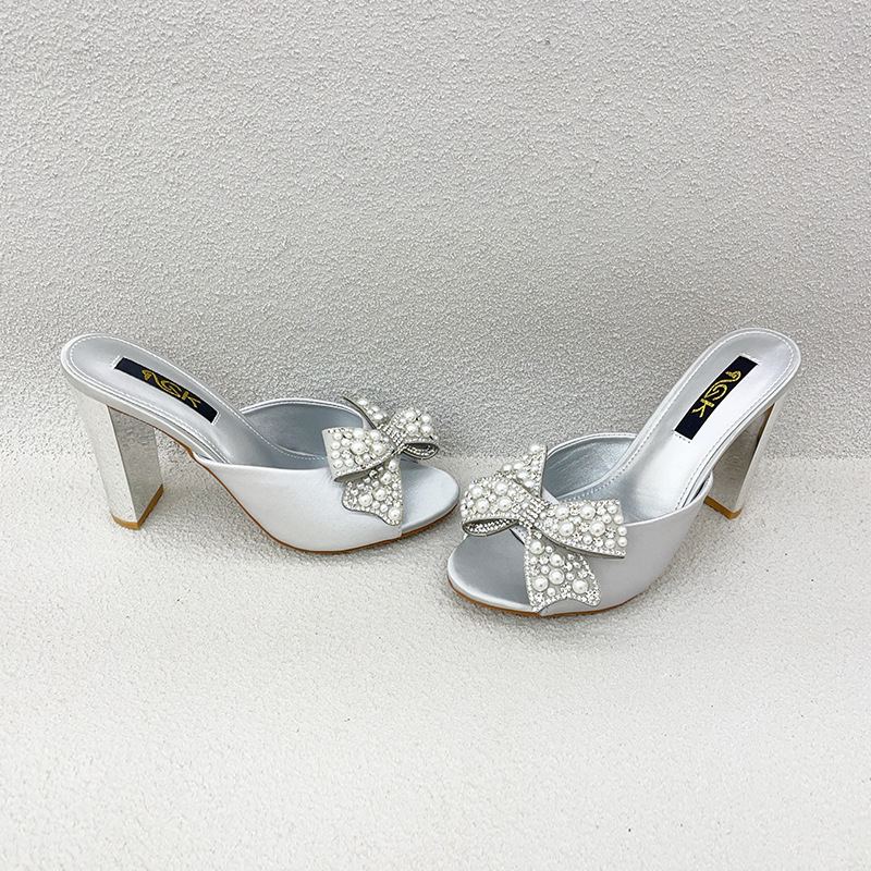 Hana Crystal Bow Mules — photo 3