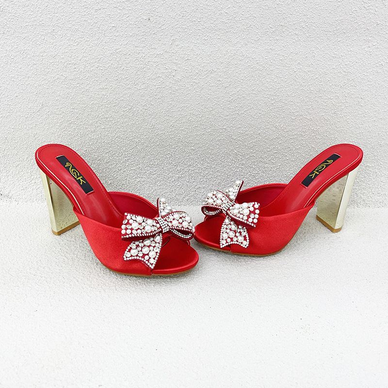 Hana Crystal Bow Mules — photo 4
