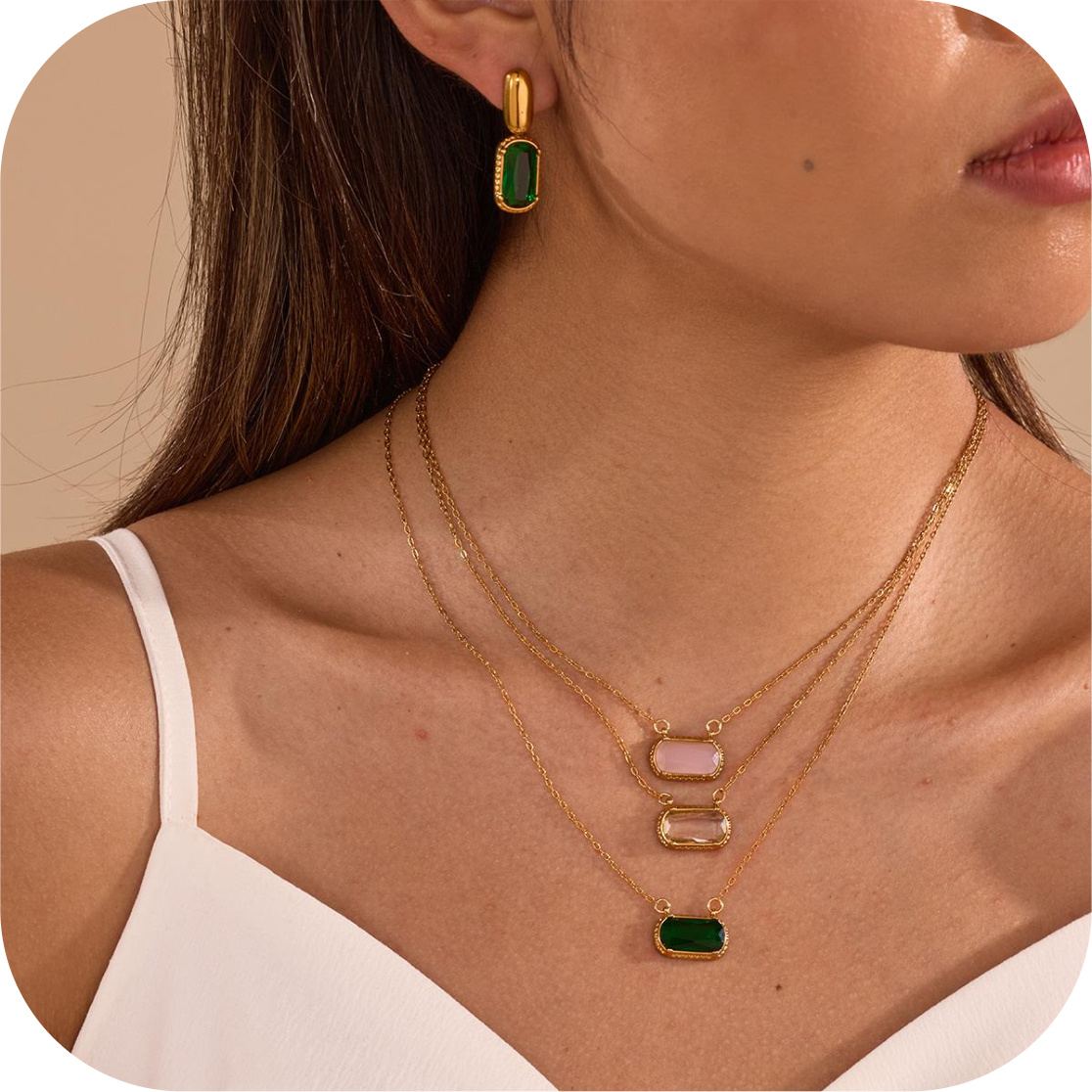 Emerald Drop Earrings — photo 2