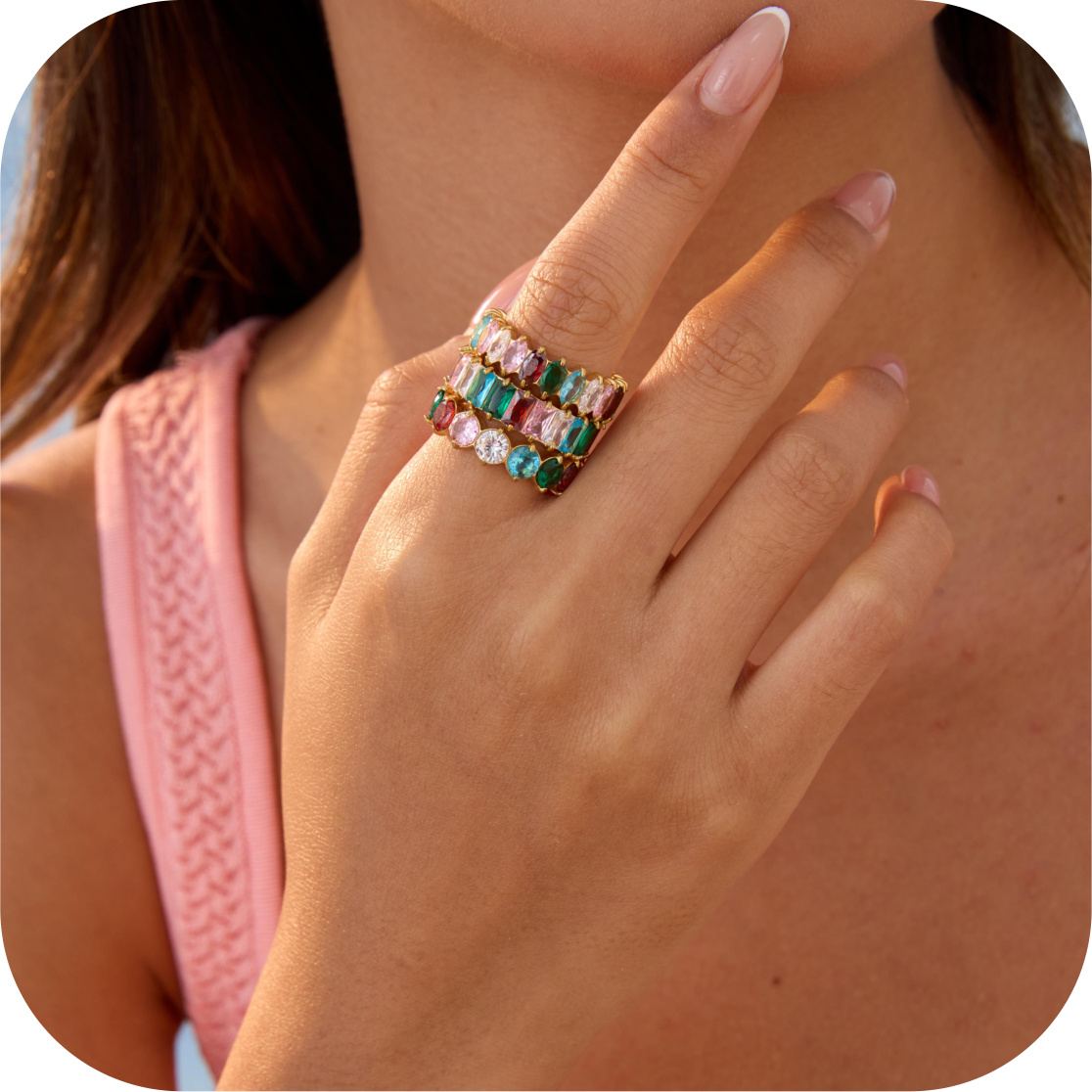 Rainbow Eternity Ring — photo 4