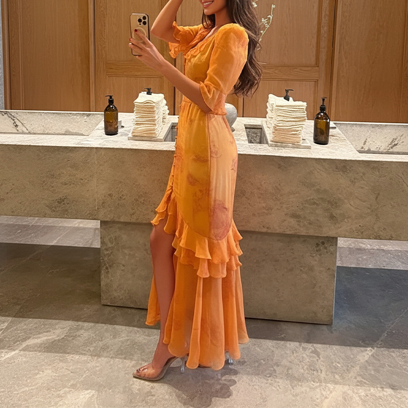 Elara Floral Maxi Dress — view 3
