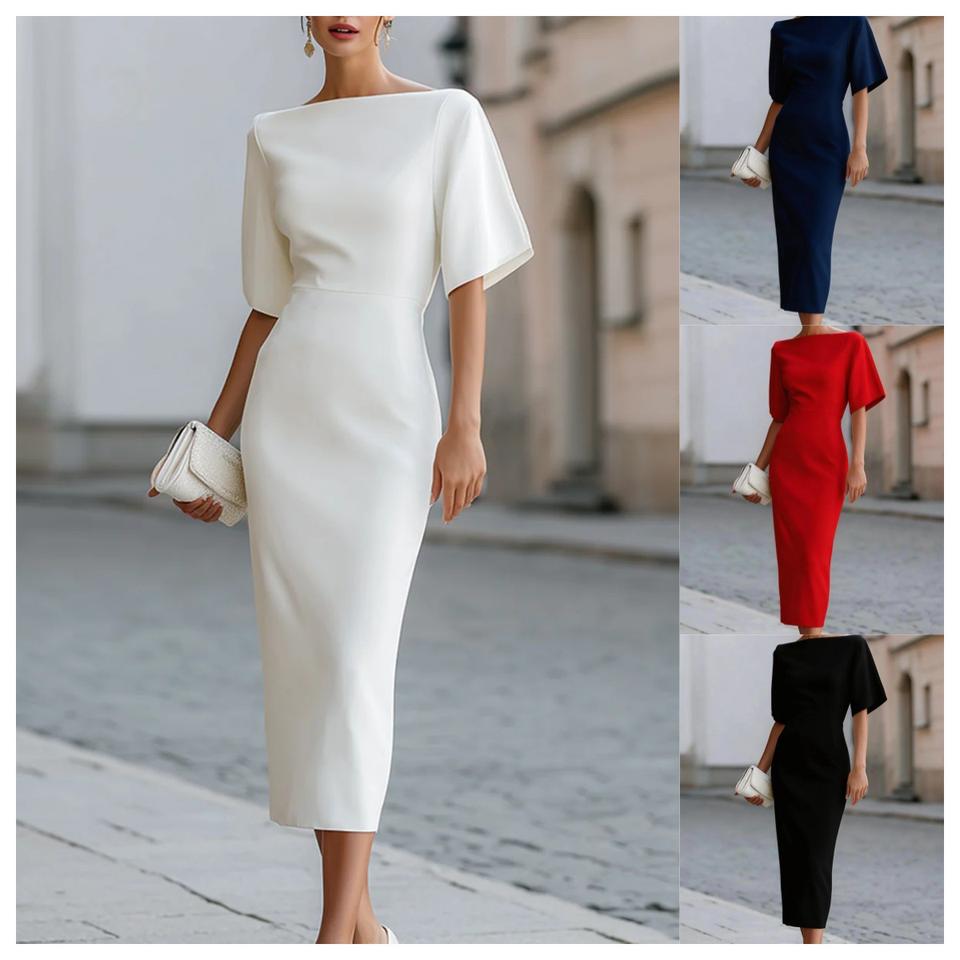 Celeste Boat-Neck Midi Dress — view 4